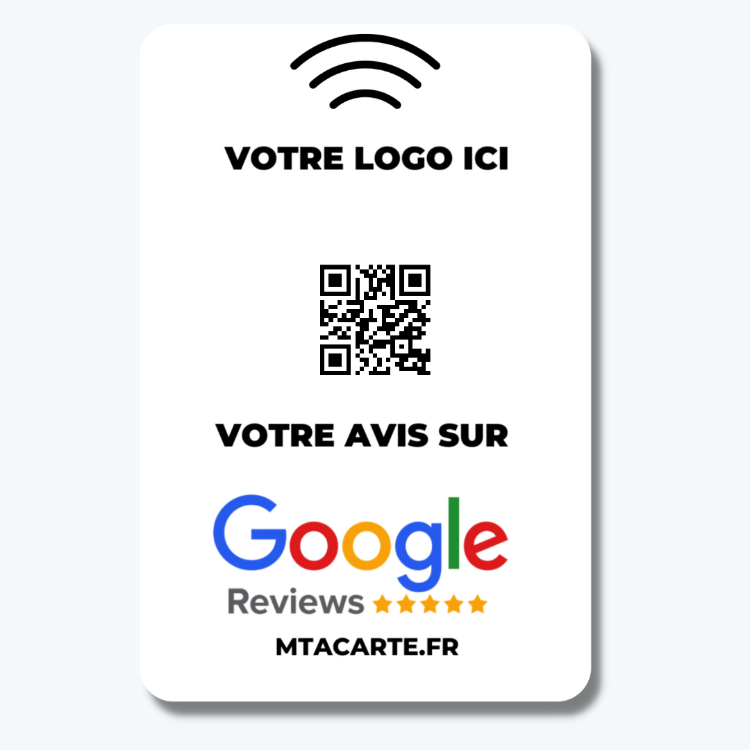 Carte avis GOOGLE avec Logo